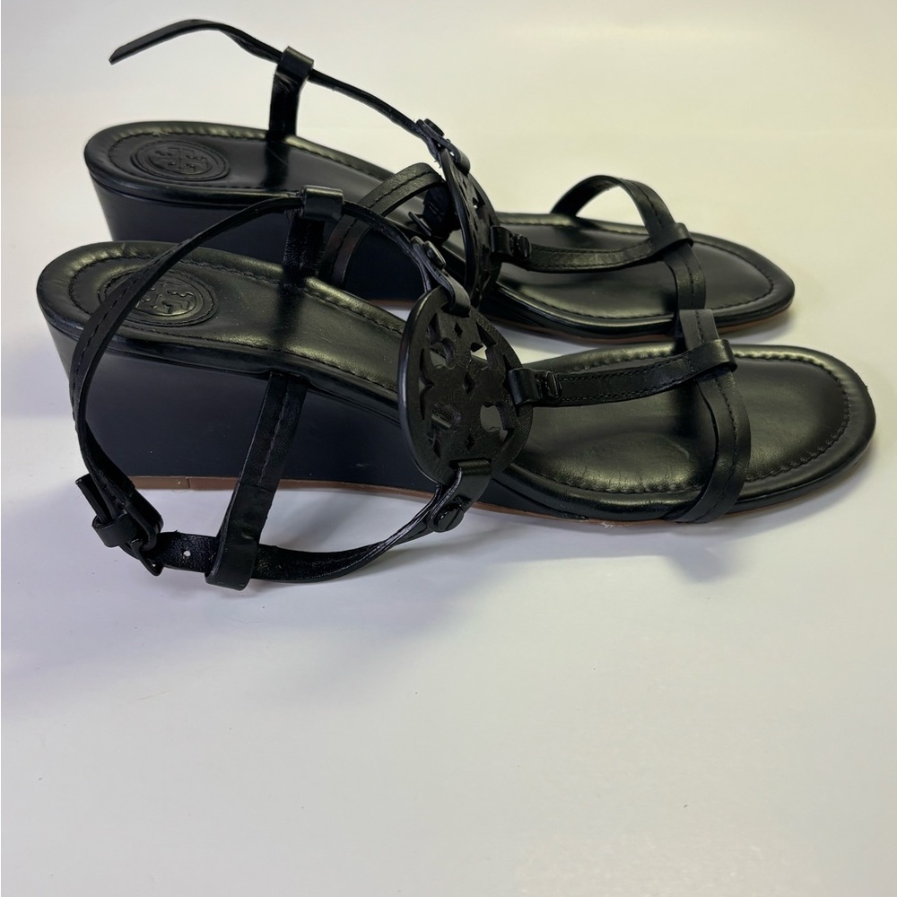Black Wedge Sandals